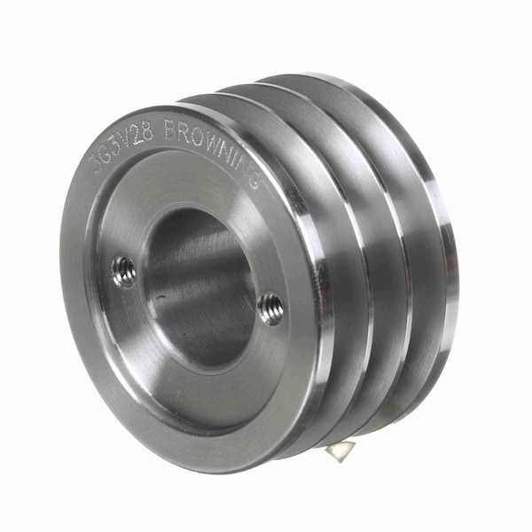 3 Groove Cast Iron Bushed Bore Multiple Sheave, 3G3V28